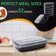 thumbnail image 5 of Recipiente de almacenamiento de alimentos WUHUIXOZ, 950 ml, paquete de 50 unidades con tapas, 5 of 7