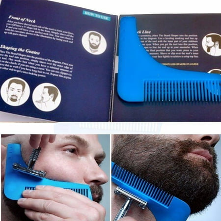 Men Beard Shaper Styling Shaping Comb Trim Tool Perfect for Lines Symmetry (Best Beard Trim Lines)
