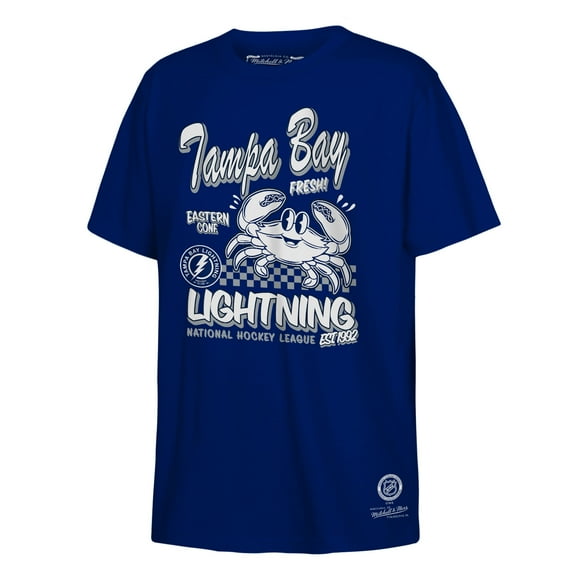 Youth Mitchell & Ness Blue Tampa Bay Lightning Concession Stand T-Shirt