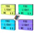 thumbnail image 3 of Letrero Luminoso LED 16 Colores Cine Caja de Luz LED A4 con 192 Letras N&uacute;meros Emoticonos Decorativas Cinema Light Box Decoraci&oacute;n para Habitaci&oacute;n Tienda Cumplea&nt, 3 of 9