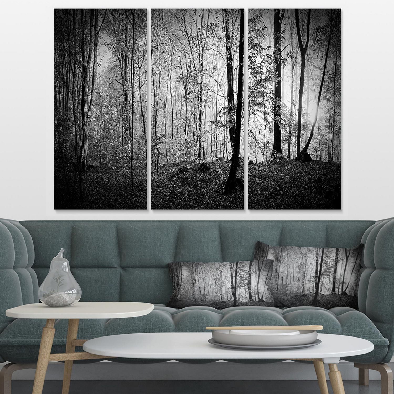 Designart Beautiful Forest Morning Panorama Canvas Wall Art