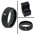 thumbnail image 4 of Tungsten Ring Custom Gamer Black Wedding Band Men Mama First Birthday Gift Unique Gifts for Dad, 4 of 8