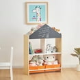 thumbnail image 6 of Toffy & Friends Kids Wooden Multi-Use Bookshelf 6 Cube 3 Shelf Bookcase,Wood Color, 6 of 9