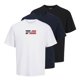 thumbnail image 1 of JACK&JONES Camiseta para hombre, paquete de 3 - JJECORP GRAPHIC TEE SS 3PK, manga corta, algodón Negro/Azul oscuro/Blanco M (Medium), 1 of 7