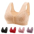 thumbnail image 7 of 2026 Bras for Women qinhaie Comfortable Front Closure Wireless Bra for Women, No Underwire Everyday Bra, Front Snap or Button Soft Breathable Pink Bra, 7 of 7