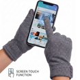 thumbnail image 2 of BadPiggies Women's Winter Warm Gloves with Sensitive Touch Screen Texting Fingers Fleece Lined Windproof Driving Gloves (Gray), 2 of 7
