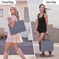 thumbnail image 6 of Large Capacity Tote Bag,Navy and White Geometric Lattice Pattern Handbag Fashion Luxury Tote Bag,15.7"x13"x 5.1" Inches,Laptop Compatible, 6 of 6