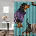 thumbnail image 2 of ARISTURING Dogs in Sweaters Polyester Fiber Shower Curtain Set with Hooks 60x72, 2 of 7