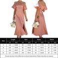 thumbnail image 3 of Vestido Túnica De Verano Señoras Bodycon Maxi Dress Backless Women Holidays Vacation Outfit (Rosa S) Cgtredaw Para estrenar, 3 of 5