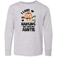 thumbnail image 3 of Inktastic Monkey I Love Hanging out with My Auntie Long Sleeve Youth T-Shirt, 3 of 5