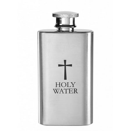 Small 2 Ounce Bottle - Stainless Steel Holy Water Bottle Container with Screw Top Lid, 2 Ounce