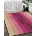 thumbnail image 2 of Ahgly Company Indoor Square Patterned Raspberry Red Area Rugs, 7' Square, 2 of 6