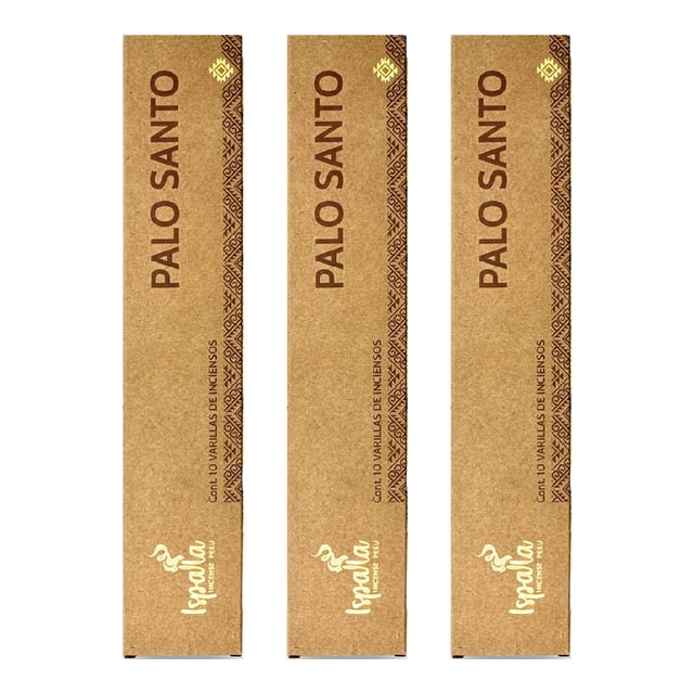 Incienso Aromático Artesanal Palo Santo Renovación 100% Vegano para Hogar, Oficina y Meditación 3 PACK