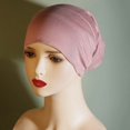 thumbnail image 1 of Chapeau et Foulard en Soie et Coton de Couleur Unie Multicolore, 1 of 6