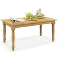 thumbnail image 1 of Gymax Patio Coffee Table w/ Solid Teak Wood Structure Slatted Tabletop for Backyard, 1 of 10
