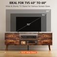 thumbnail image 4 of Soporte de TV YSSOA para sala de estar de 40 a 60 pulgadas con almacenamiento, color marrón, 4 of 7