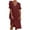Wine, variant on Summer Plus Size Beach Dresses for Womens 2025 Fashion Cotton And Linen Short Sleeved V-neck Short Sleeved Jumpsuit Long Skirt