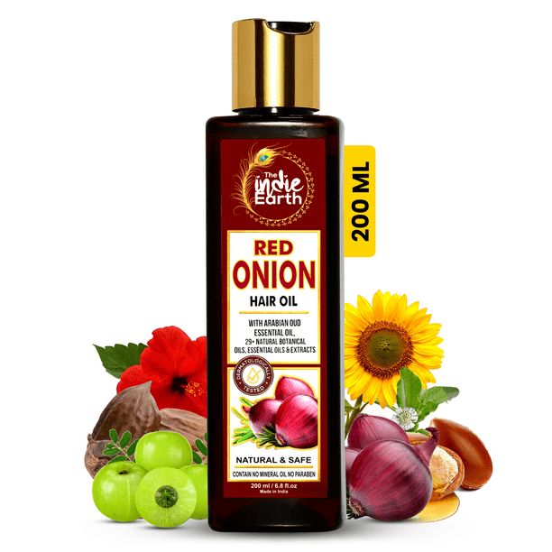 The Indie Earth Red Onion Hair Oil Controls Hair Loss & Promotes Hair  Growth With 29