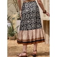 thumbnail image 3 of DARING DIVA Women's Summer Beach Graphic Midi Western Skirts Small Black, 3 of 6