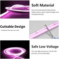 thumbnail image 3 of DAYBETTER 16.4ft Pink LED Neon Rope Lights, 24v Low Voltage and IP65 Waterproof Flexible Strip Lights for Indoor Outdoor Home Decor（Include Power Adapter）, 3 of 7