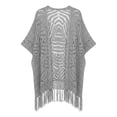 thumbnail image 4 of NordicNest Women's Open Front Knit Cover Up – Lightweight Beach Cover Ups for Women, Tassel Fringe Swimwear Sarong, 4 of 5