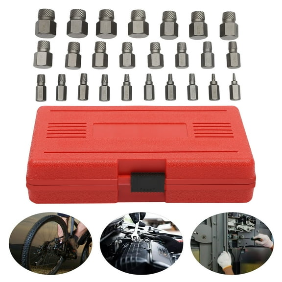 25PCS Screw Extractor Set Stripped Damaged Bolt Nut and Screw Easy Removers