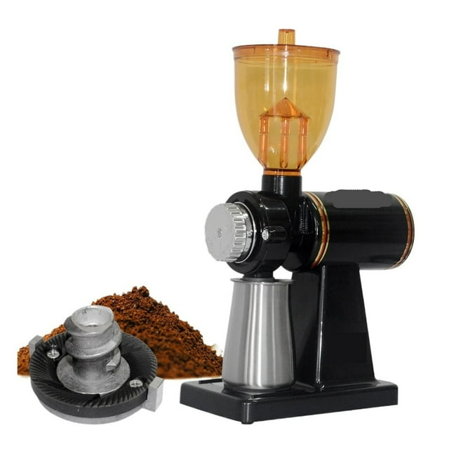 Electric Coffee Grinder Bean Machine 8 Steps Anti-Jump 60mm Flat Burr 100W ,Easy to Operate