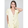 thumbnail image 4 of Conjunto asimetrico con botones Roman Fashion /Juvenil, 776 (Amarillo) amarillo M, 4 of 5