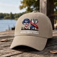 thumbnail image 6 of JULMCOMO 9/11 25th Anniversary Washed Cotton Baseball Cap We Will Never Forget Remember Patriotic Hat American Flag 2001‑2026 Hat for Men Women Beige, 6 of 7
