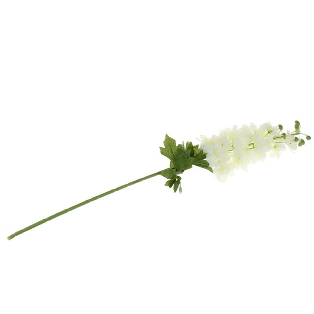Artificial Delphinium Flores Hojas Planta Decoración Blanco Gloria Planta artificial