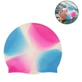 thumbnail image 1 of Suministros para piscinas de jardín Swim Cap Kids (1 Pack), Durable Waterproof Swimming Cap for Girls Boys Teens Toddler, Comfortable Fit for Long Hair and Short Hair Zhivalor 221410-1, 1 of 4
