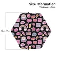 thumbnail image 2 of Leather Coasters with Heat-resistant for Drinks, Pink elements -标题2 Hexagon, 2 of 5