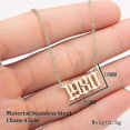thumbnail image 2 of Jewelry Stainless Steel Year Necklace Birthday Number Pendant Girlfriend Gift---Product code 57306, 2 of 4
