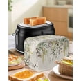 thumbnail image 4 of Eucalyptus Leaves Small Toaster Cover 2 Slice, Kitchen Appliance Covers, Green Summer Botanical Rustic Toaster Oven Cover with Loop, Bread Machine Cover Polyester Dust Cover Protection, 4 of 4