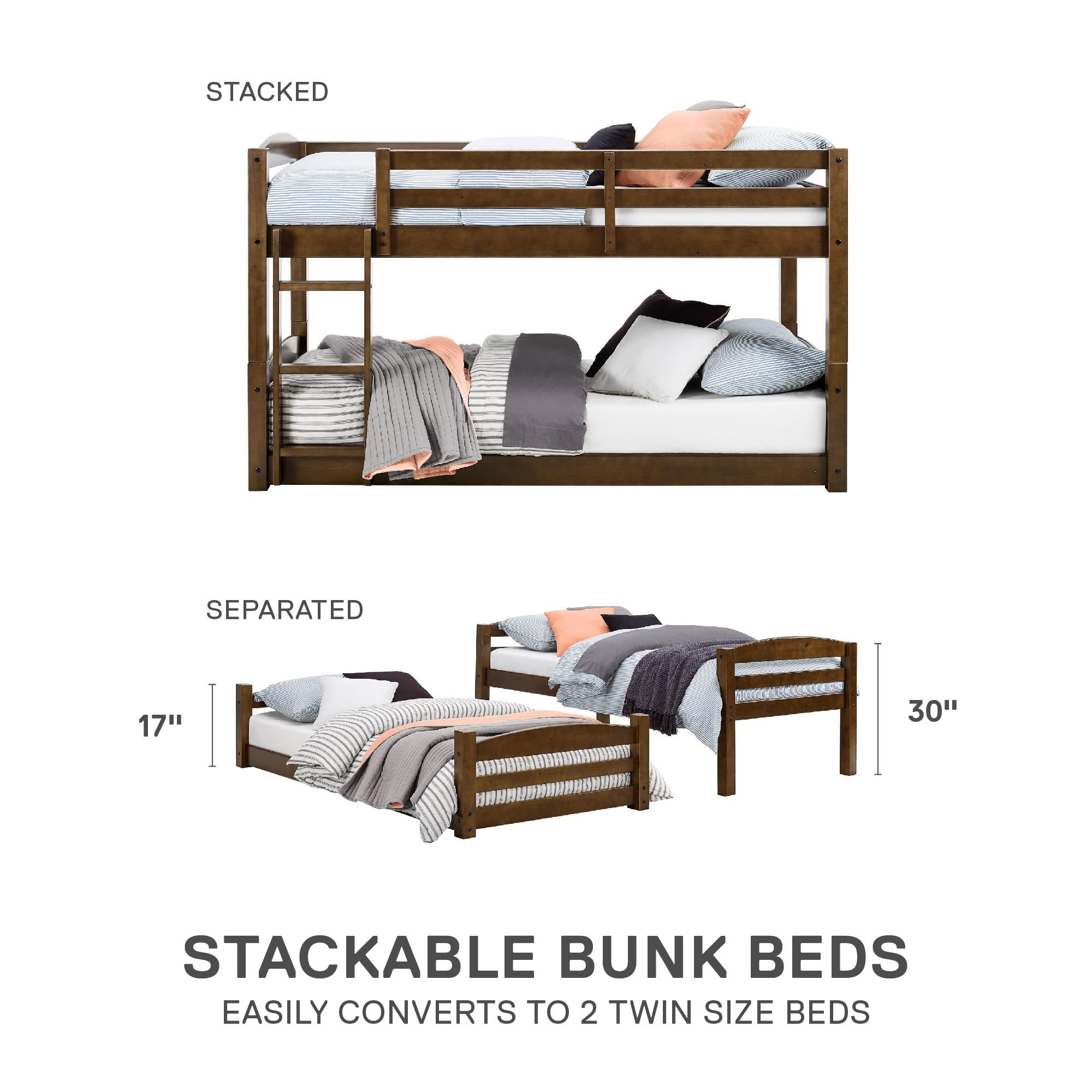 Better homes & gardens tristan twin floor bunk bed deals