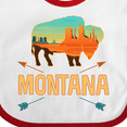 thumbnail image 4 of Inktastic Montana Buffalo Silhouette Boys or Girls Baby Bib, 4 of 4