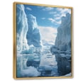 thumbnail image 2 of Designart "Serenity Sunset Glacier Icy wall art II" Landscape & Nature Floater Framed Wall Art Living Room, 2 of 7