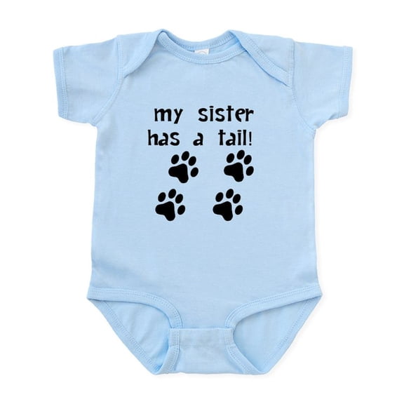 CafePress - My Sister Has A Tail Body Suit - Baby Light Bodysuit, Size Newborn - 24 Months