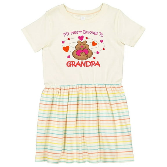Inktastic Heart Belongs to Grandpa Girls Toddler Dress
