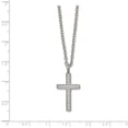 thumbnail image 2 of Primal Steel Stainless Steel Polished with Cubic Zirconia Cross 20-inch Necklace, 2 of 6