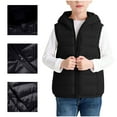 thumbnail image 3 of Diufon Girls Boys Puffer Vest Lightweight Sleeveless Zipper Coat Fall Winter Hooded Vests Warm Outerwear with Pockets, 3 of 10