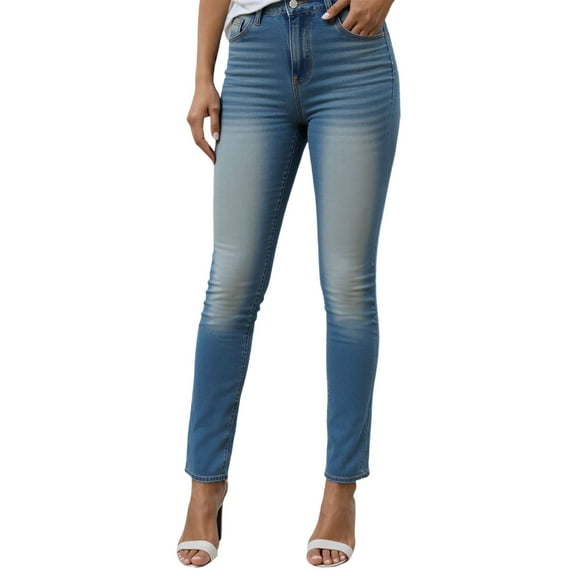 Bmisegm Women's Casual Pants Comfortable Stretch Denim for Everyday and Wear with Elegant Design and Flattering Fit Dark Blue XXL