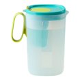 thumbnail image 2 of Tetera de plástico con flores, tetera para nevera, jarra de jugo con colador, jarra de agua para café, jugo, cerveza fría, bebida de agua fría/ Verde, 2 of 7