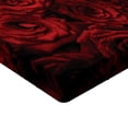 thumbnail image 2 of Ambesonne Romance Fitted Sheet 2 Pcs Set, Drops of Blooming Bouquet, Queen, Black Red, 2 of 3