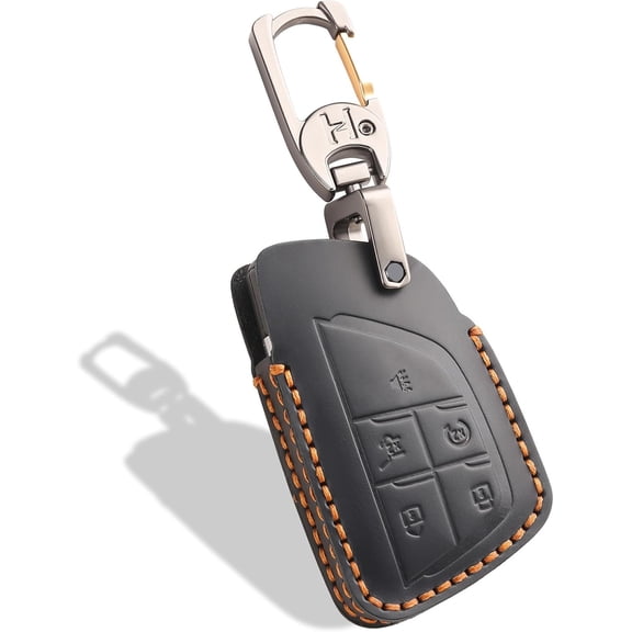 Key Fob Cover Compatible with GMC Yukon Denali Sierra Chevy Silverado Suburban Tahoe Buick 2021-2026 Keychain Case Holder Protector,Black,5 Button
