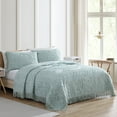 thumbnail image 2 of Collections Etc Luxurious Medallion Chenille Fringe Border Bedspread Gray - Queen, 2 of 5