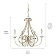 thumbnail image 2 of Kichler Dover 25 1/2" Nickel 5-Light Scroll Arm Traditional Chandelier, 2 of 4