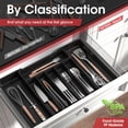 thumbnail image 2 of Organizador de cubiertos AUJEN, cajón de cocina ampliable, negro, 2 of 7