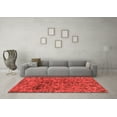 thumbnail image 3 of Ahgly Company Indoor Round Abstract Orange Modern Area Rugs, 8' Round, 3 of 4