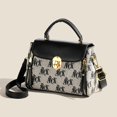 thumbnail image 3 of Bolsos de mano con estampado de letras para mujer, pequeños bolsos cuadrados, nuevos bolsos de hombro tipo bandolera de alta gama de otoño., 3 of 7